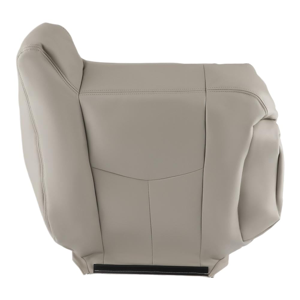 6 fundas de asiento de cuero color marrón claro compatibles con Chevy Tahoe