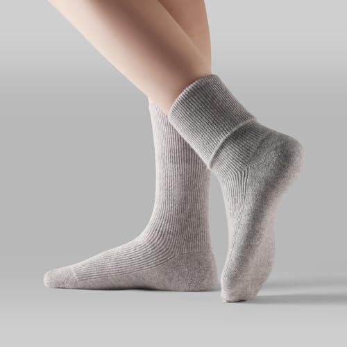 Image of 100% Pure Cashmere Women Ladies Men Sleep Bed Outdoor Socks, Made in Inner Mongolian
