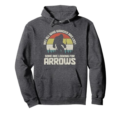 Archery Looking For Arrows Funny Bow Hunting Bigfoot Archer Pullover Hoodie