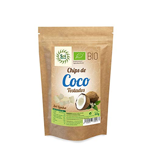 Solnatural Chips Tostados De Coco Bio Sri Lanka 60 G, Estándar, Único