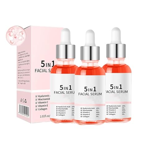 Sérum vitamínico genérico para la piel Finones, sérum reafirmante antiarrugas 5 en 1 para todo el rostro y el cuerpo, nutritivo e hidratante, reduce las líneas de expresión,3pcs