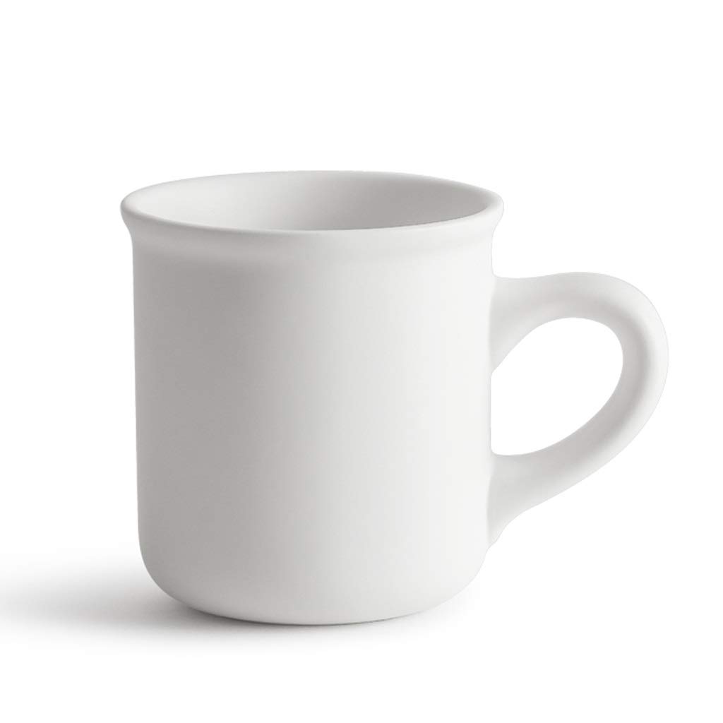 Kaffee-Becher Keramikbecher Glattes mattiertes Kapazitätsbecher verdickte Becherwand, um Verhütungs- und Wärmedämmungs-Kaffeetasse 300ml zu vermeiden (Color : White)
