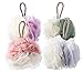 TOUGS Loofah Bath Sponge, Body Scrubber Mesh Pouf Shower Ball, Exfoliate, Body Scrubber Exfoliator, 4 Pack