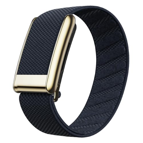 Ultra-Soft Stretchy Nylon Sport Band Compatible with WHOOP 5.0, One, Peak & Life | Adjustable, Breathable, & Sweat-Wicking Replacement Wristbands for Men & Women | NOT for Gen 4 (Midnight With Gold, One/Peak) by iprisu - Used condition - US$20.92