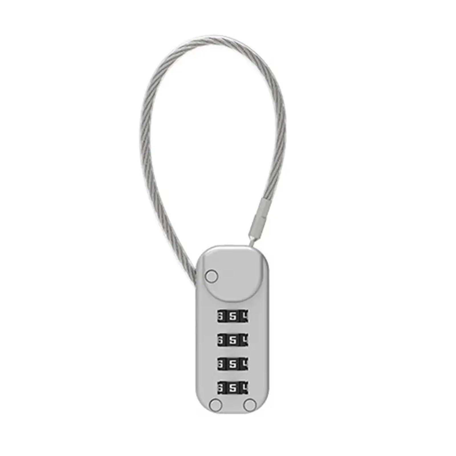 Cadenas à câble en alliage de zinc gris à 4 chiffres pour casier