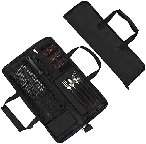 Chef’s Knife Roll Bag, Heavy Duty Oxford Chef Knife Bag, Portable 13 Slots Chef Knife Case, Multi-function Cutlery Knives Pouch Holder Knife Wrap Wallet Tool Roll