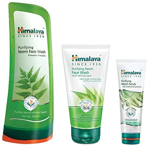 Image of Himalaya Herbals Purifying Neem Scrub, 100gm & Himalaya Herbals Purifying Neem Face Wash, 300ml & Himalaya Herbals Purifying Neem Face Wash, 150ml