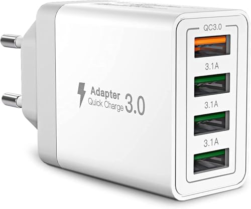 Caricatore USB Multiplo 33W 4 Porte – QC3.0 Ricarica Veloce