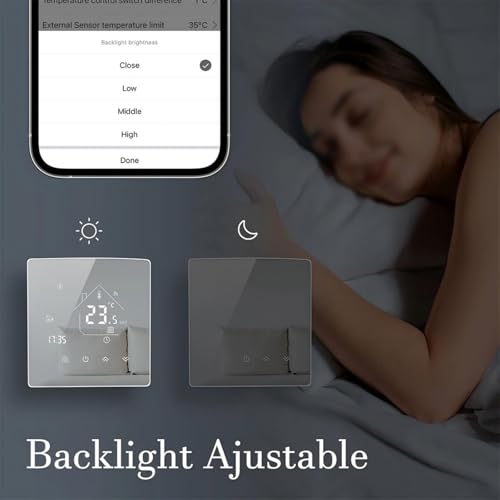 Thermostat programmable intelligent WiFi pour chaudière gaz et chauffage au sol