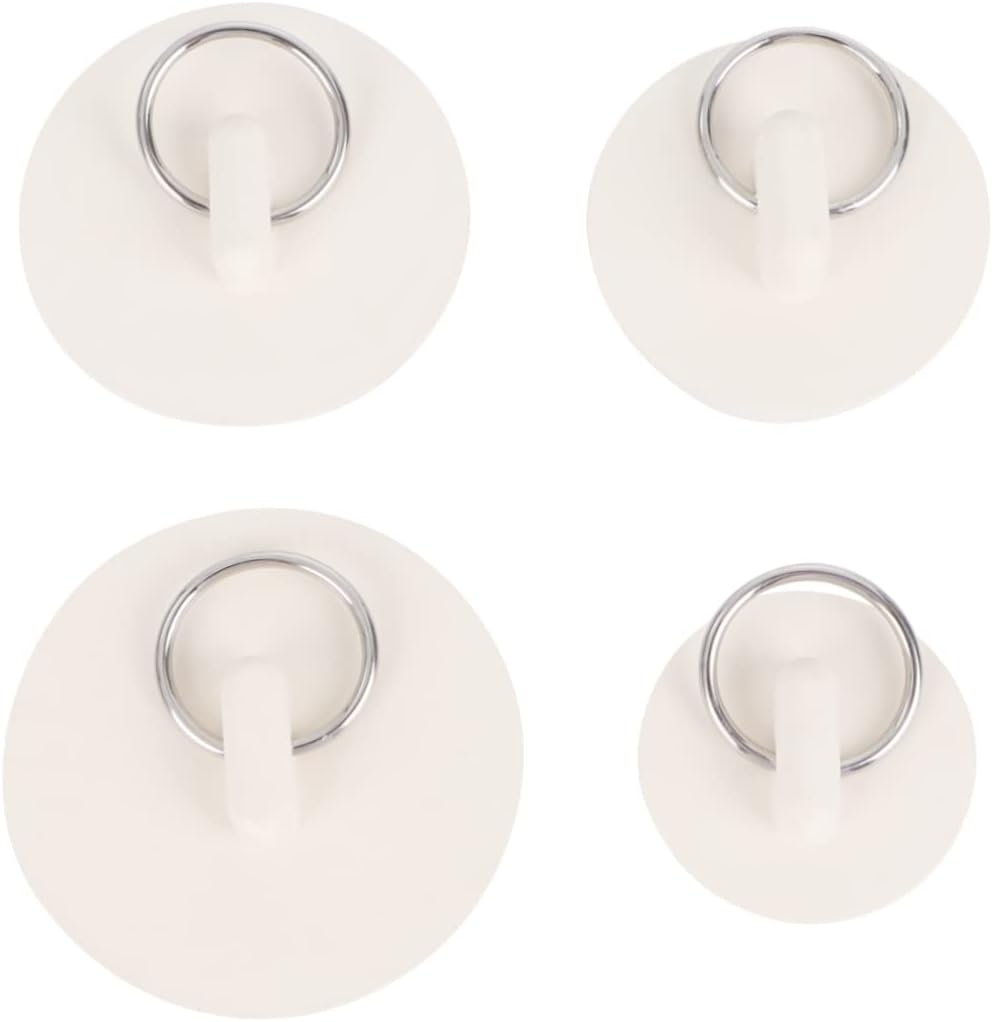 Amosfun 12pcs Laundry Sink Drain Plug Rubber Sink Stopper Hanging Ring for Bathroom Bathtub and Kitchen h Style