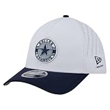 New Era Men's White/Navy Dallas Cowboys Patch 39THIRTY A-Frame M-Crown Perforated Flex Hat