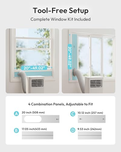 Image of EUHOMY 12,000 BTU Portable Air Conditioners, Smart AC Unit with Heat, 50dB