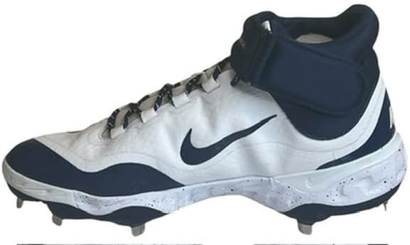 Nike Alpha Huarache Elite 4 Mid Men's Metal Baseball Cleats White Blue HQ1800-100 Size 15 Medium US - Image 3