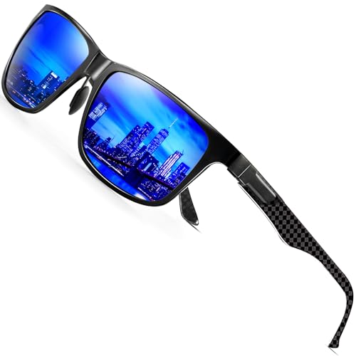 Image of ANYLUV Polarized Sunglasses for Men Rectangular Classic Al-Mg Metal Frame Sun Glasses Mens Sunglasses with UV Protection