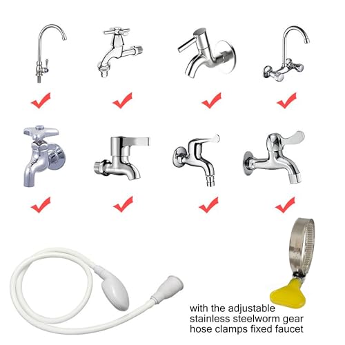 U-BCOO Haustier Duschkopf Waschbecken Spray Gummischlauch Tragbare shampoo sprayer