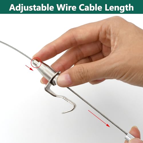 Image of Picture Rail Hanging System, 6 pcs Picture Rail Hooks Molding Hooks Picture Rail Hangers