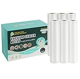 Happy Seal Vacuum Sealer Bags 11x25 6 Rolls for Food Saver, Commercial Grade, BPA Free, Heavy Duty, Great for vac Storage,Meal Prep or Sous Vide