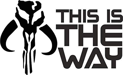 This is The Way - Car Vinyl Decal | Car Bumper Sticker | Laptop Decal (Black)