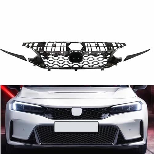 Grille de calandre style Type R avec trou capteur Civic 11 Hatchback