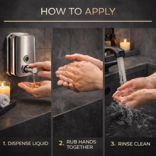 Image of Veer Stainless Steel Liquid Soap Dispenser Wall Mounted for Bathroom & Wash Basin | Handwash Bottle Holder, Shampoo & Sanitizer Dispenser for Kitchen, Toilet & Shower (500 ML)