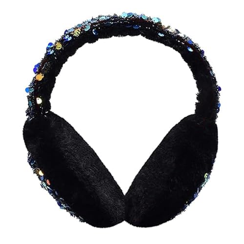 Cute Ear Earmuff Girls Sequin Ear Muff Furry Plush Ear Warmer Outdoor Winter Ear Cover Cold Weather Ear Protector2