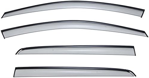 WellVisors Window Visors Wind Deflectors Compatible with Volkswagen VW 2015-2021 Golf R GTI MK7 Hatchback with Black Trim Rain Guards 3-847VW009