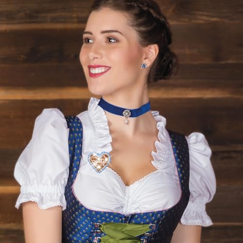 WUSJCOF 6er Set Oktoberfest Accessoires Blinkender Anstecker Lebkuchenherz und Bier Pin für Trachten Dirndl Wiesn Schmuck für Damen Herren