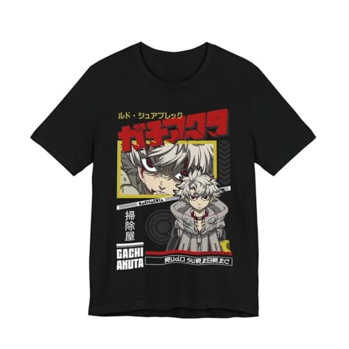 HYTREZSXC Anime Gachiakuta Rudo Gojasu T Shirt Size S - 5XL Gift For Friends Black XXL
