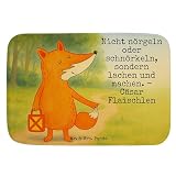 Mr. & Mrs. Panda Badteppich Fuchs Laterne Design - Geschenk, Badematte, Positiv, Badvorleger, Sankt Martin, Badezimmer Matte, Duschvorleger, Optimistisch, Badezimmerteppich, Laternenumzug