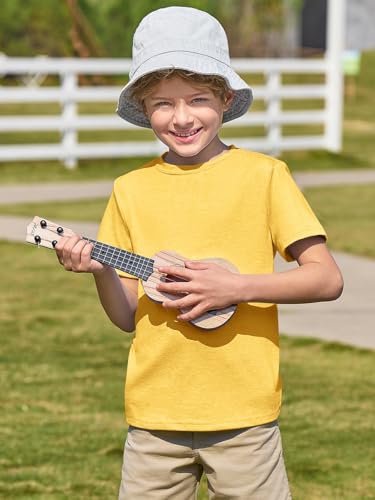 Haloumoning Boys Short Sleeve Shirts Kids Summer Crewneck T-Shirts Casual Tops Tees 5-14 Years