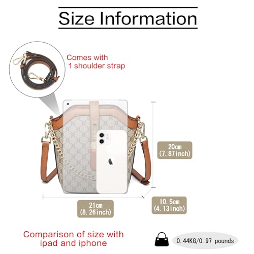 FOXLOVER Cell Phone Crossbody Bags for Women Small Lightweight Shoulder Purses PVC Leather Vintage with Adjustable Strap3