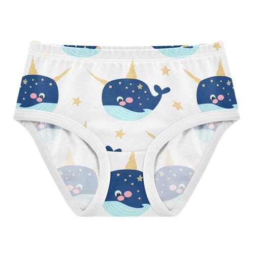 Cartoon Toddler Underwear Custom 2t Cotton Panties Little Girl Cute Cartoon Dark Blue Whales Briefs Undies Kids