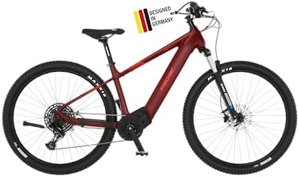 Fischer Montis 7.0i Electric Mountain Bike for Men and Women, RH 49cm, 70NM Central Motor, 36V Battery, Purple, 49cm-630WH