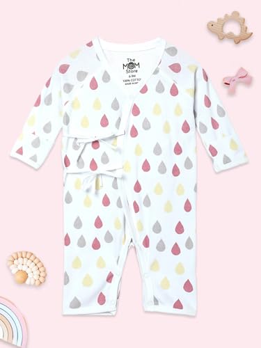 Image of The Mom Store Baby Romper Jabla Style For Boys And Girls | Cotton | Soft Infant Bodysuit | Trendy Stylish Sleepwear For Newborn Baby | Printed | Unisex Comfortable Everyday Baby Wear