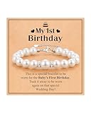 UPROMI One 1 Year Old Girl Birthday Gifts, First 1st Birthday Gifts Decorations for Girls Bracelet