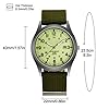 Bagima Fashion Men Watches Luminous Glow in the Dark Military Watch Army Casual Dial Calendar Sport Quartz Watch (Luminous green) #1