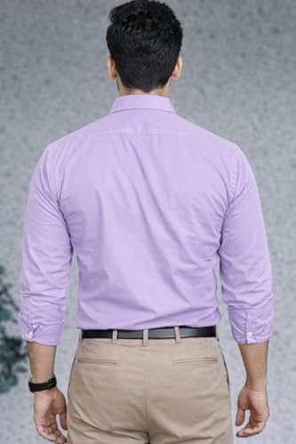 Image of Men Cotton Blend Full Sleeve Shirt for Man | Casual Business Party Festival Regular Fit, Long Sleeve with Chest Pocke | Formal Shirt for Men