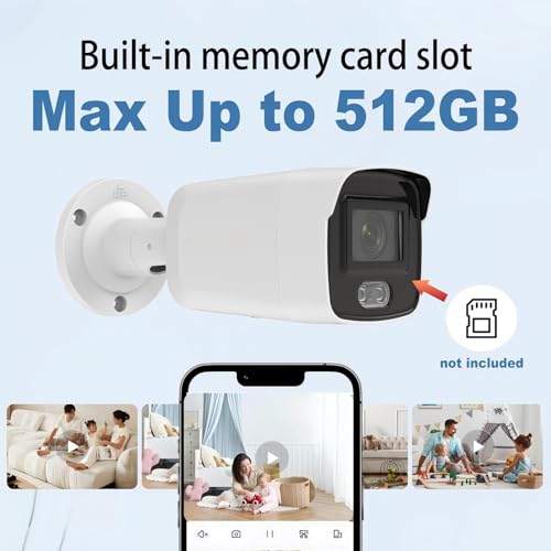 Image of DS-2CD2047G2-LU 4MP Color Vu Mini Bullet IP Camera, PoE Security Cameras, 24 /7 Colorful Imaging, Human /Vehicle Detection, 130 dB WDR, H.265+, IP67 Waterproof(International English Version)