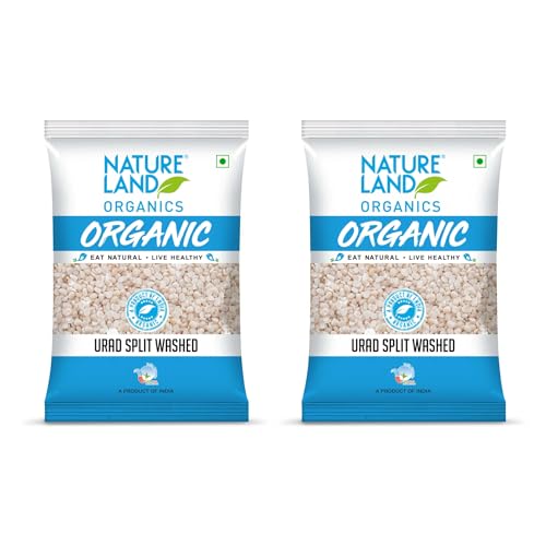 Image of Natureland Organics Urad Dal /Split Washed 500 Gm (pack of 2) Total 1 KG - Organic Healthy Pulses