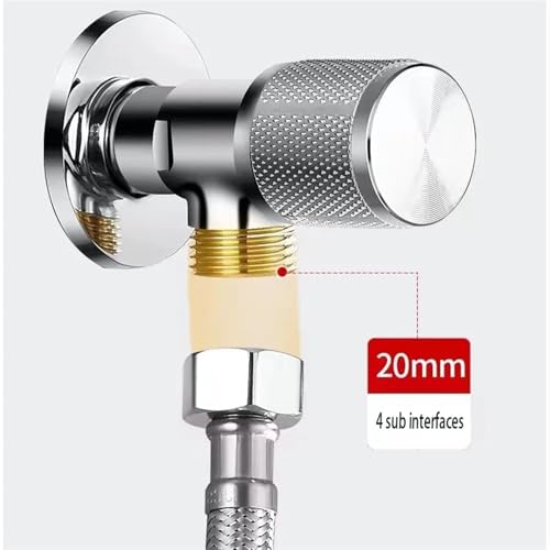 Válvula angular de latón G1/2 para regular la presión del agua en el lavabo 3