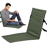 Rianpesn Silla sin Patas - Sillas de Playa Plegables para Exteriores - Sillas de Playa compactas con Respaldo para Piscina reclinables para Acampar en la Playa barbacoas Senderismo Picnic