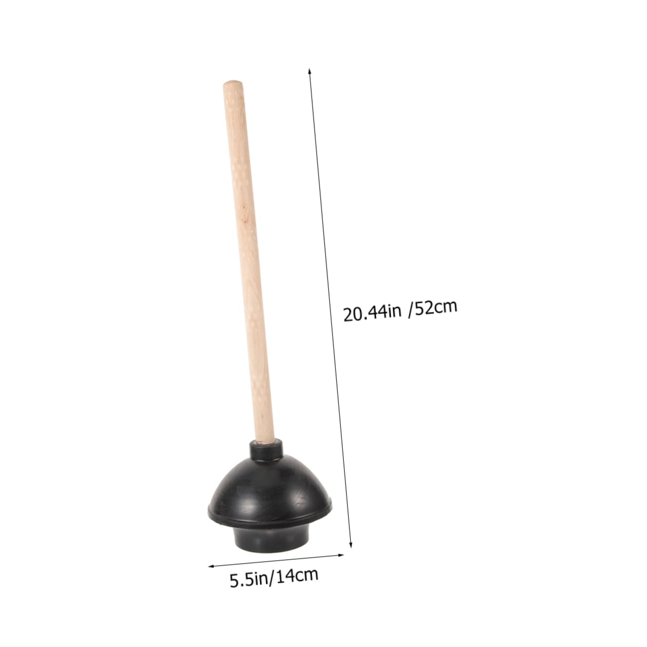 Ventouses de Toilette Robustes Réutilisables en Caoutchouc et Bois, Lot de 2, Déboucheur WC, pour Salle de Bain et Maison