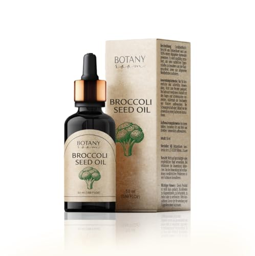 BotanyRoom® Brokkoli Samen Virgin Trägeröl 50ml - reines & natürliches Öl perfekt für Haare, Gesicht, Nägel, Aromatherapie, Massage und Ölverdünnung Veganer GVO frei