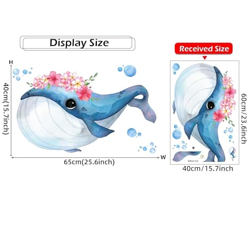Vinilo Decorativo Ballena Azul Cartoon sacinora miniatura 4