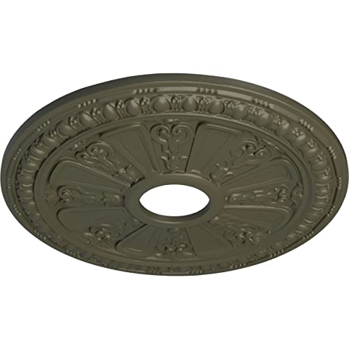Image of Ekena Millwork CM18RAWHF Raymond Ceiling Medallion fits Canopies up to 5 1 /8, Witch Hazel