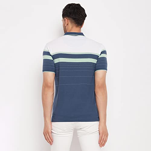Image of Duke Stardust Men Polo Neck Half Sleeve Cotton T-Shirt (LF5839 Denim L)