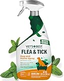 Vet’s Best Indoor Flea and Tick Spray – Dog Flea and Tick Treatment for Home, Plant-Based Formula with Natural Oils, Kills Fleas, Eggs & Ticks on Contact, Made in USA, 32 oz