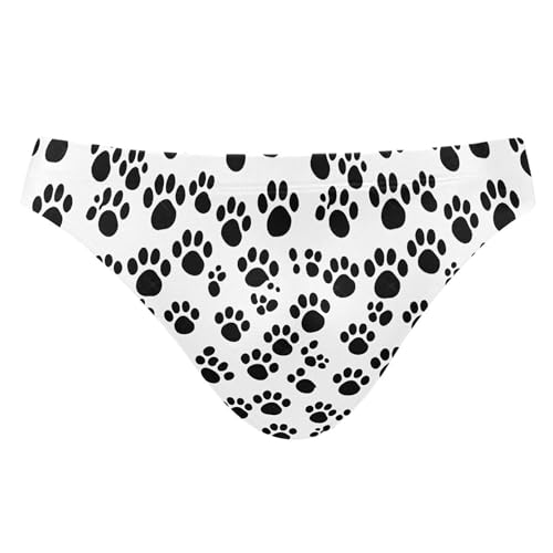 Cat Paw Print Swim Briefs for Men Swimsuit Bikini Swimwear S B0402836