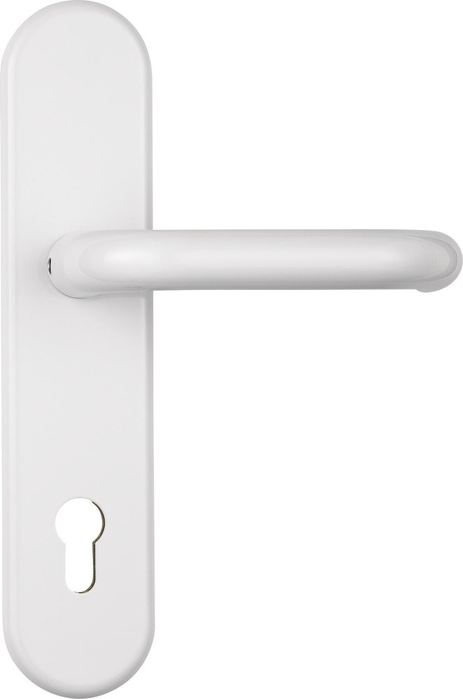 Abus 122361 HLZS814 W EK Ferrure de porte circulaire avec protection de cylindre Blanc