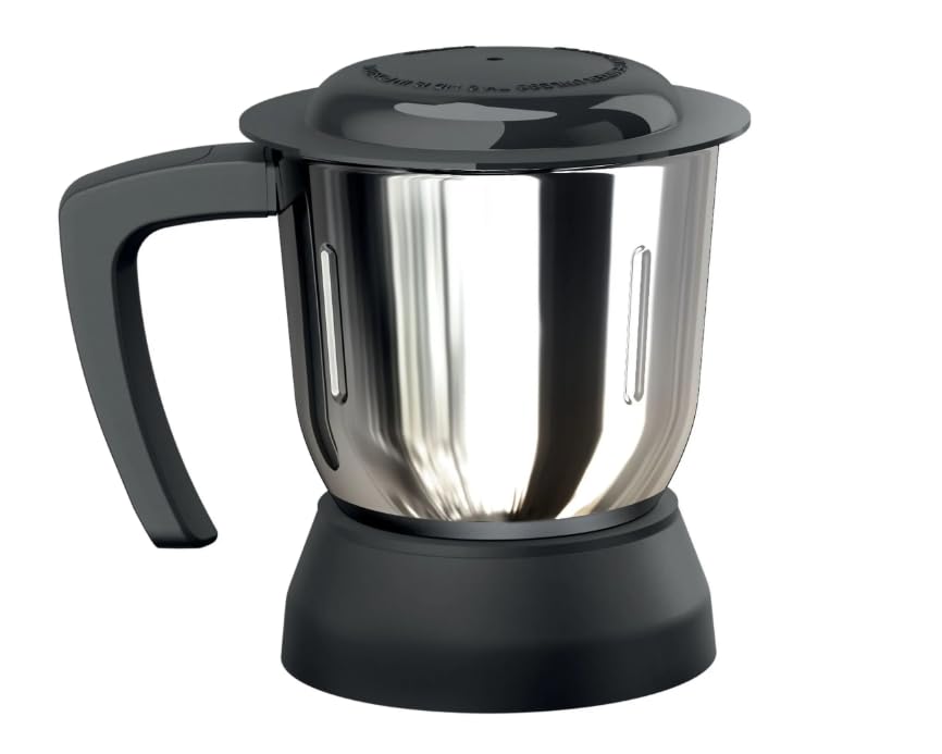 BMS Stainless Steel Replacement Bosch Mixer jars suitable for Bosch Mixer Grinder 500 Watt - Middle jar Black Handle (Dry Jar)-picture-30